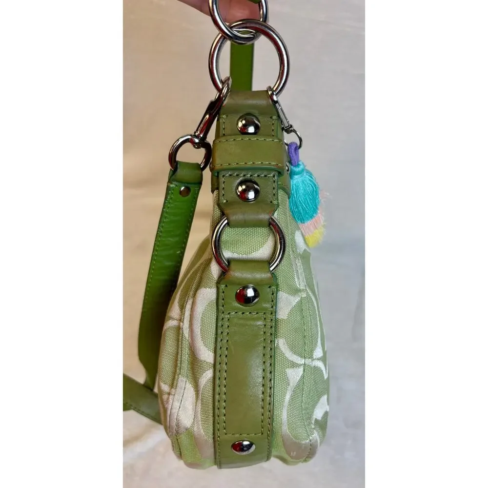 Coach Y2K Zoe Signature Hobo in Pistachio Colorway